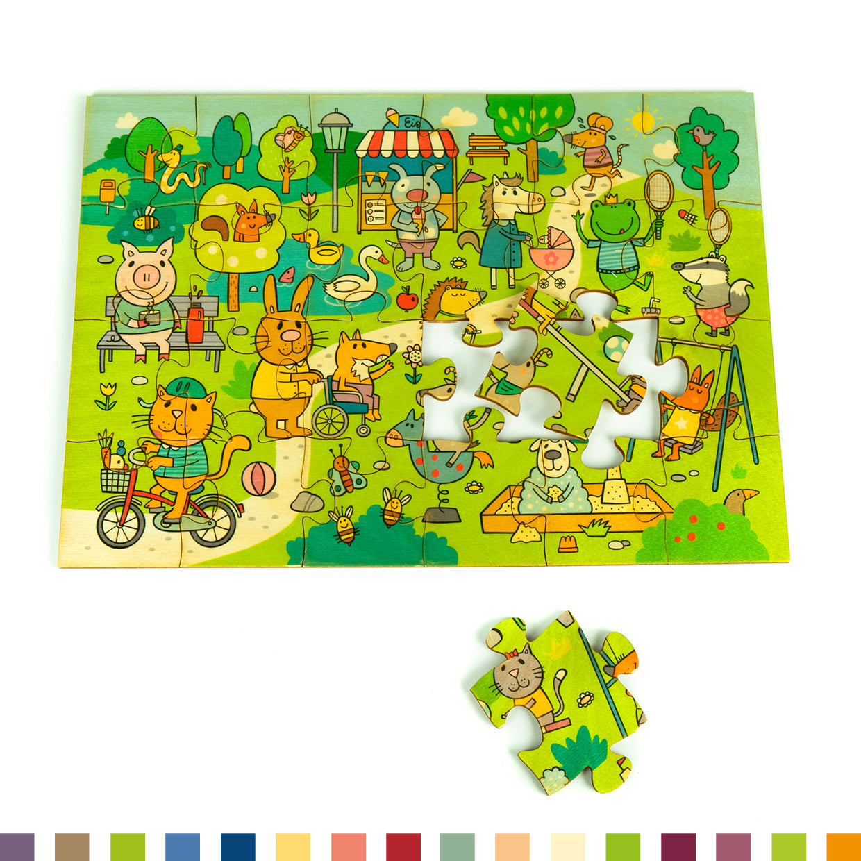 Puzzle "Tierischer Spaß im Park"